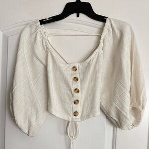 Billabong Cream Backless Blouse